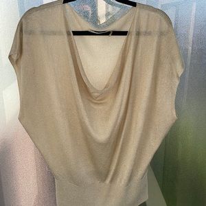 Alice and Olivia gold cowl neck blouse/sweater